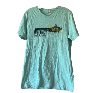 bella canvas whitney’s bait and tackle teal t shirt